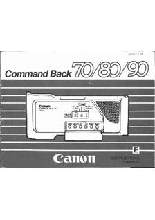 Canon Command Back 80 manual. Camera Instructions.